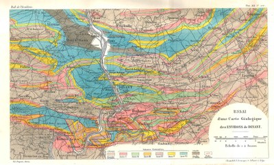 Essai d'une carte géologique des environs de Dinant Dupont 80k