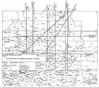 PGL 77-108 Overzichtskaart ligging geol profielen